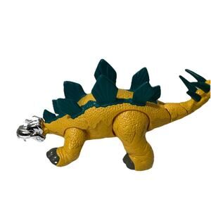 Imaginext Stegosaurus Dinosaur Fisher-Price Yellow Green 2011 Mattel 14.5"‎ Long